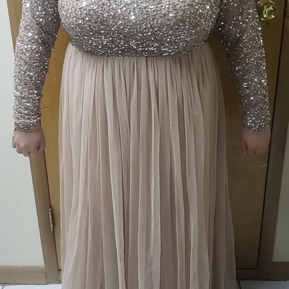 Formal sequin and tulle dress